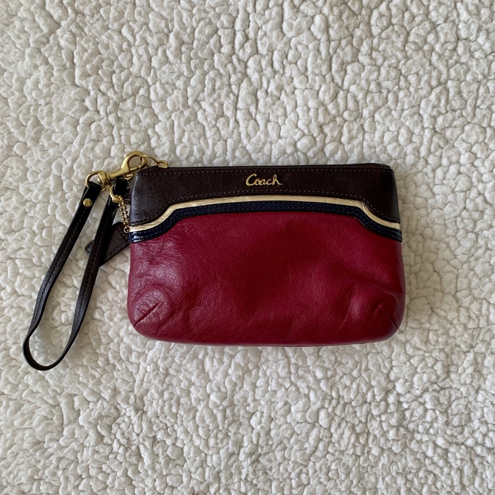 Coach Wristlet | Red Leather | Small